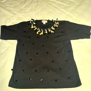 Womens shirt with beaded design size.M